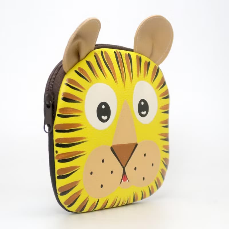 【雙11折扣】Tiger coin purse small synthetic leather bag with zip.various card pocket