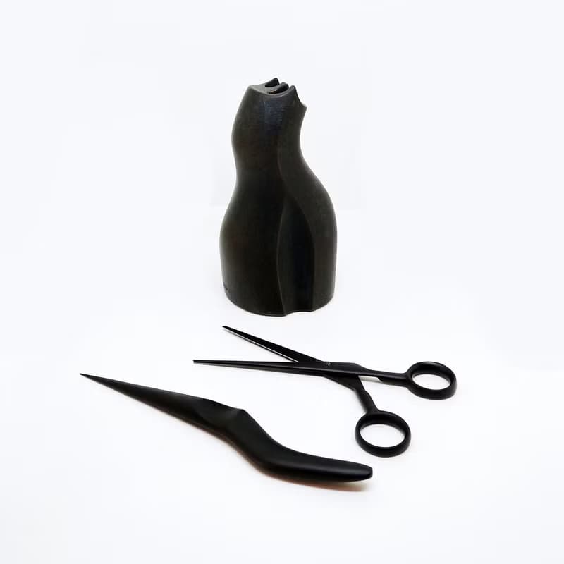 【珍藏藝品】早期古件-德國青銅雕塑雙刀座事務組合 | HYN