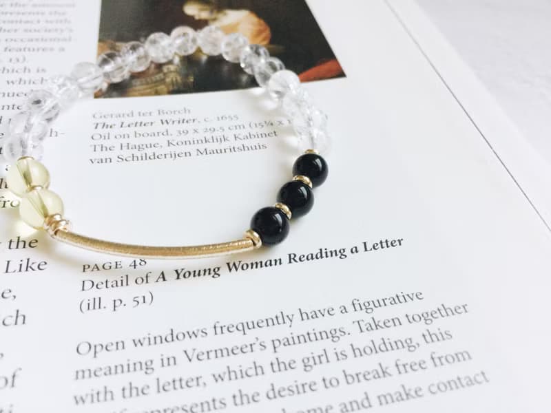 Enko | 貝利隱藏的期待 黑曜石 白水晶 黃水晶 14k包金手鍊