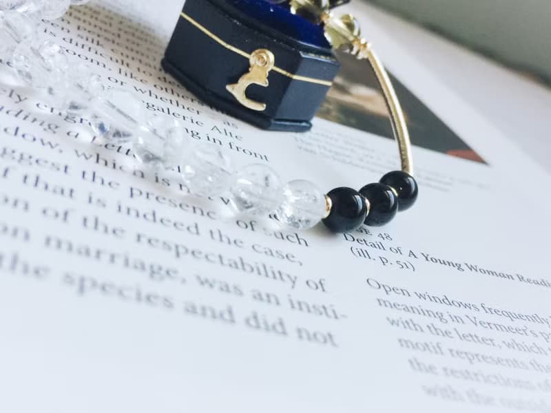 Enko | 貝利隱藏的期待 黑曜石 白水晶 黃水晶 14k包金手鍊