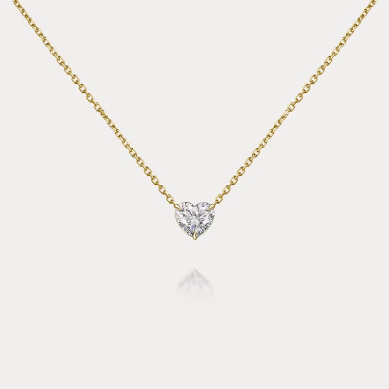 Corazón | 0.25ct 完美心型切割鑽石(Heart Cut)天然鑽石18K項鍊