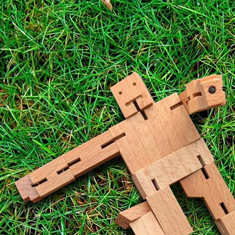 Cubebot 酷比人【經典小型】木製變形積木機器人 益智設計玩具