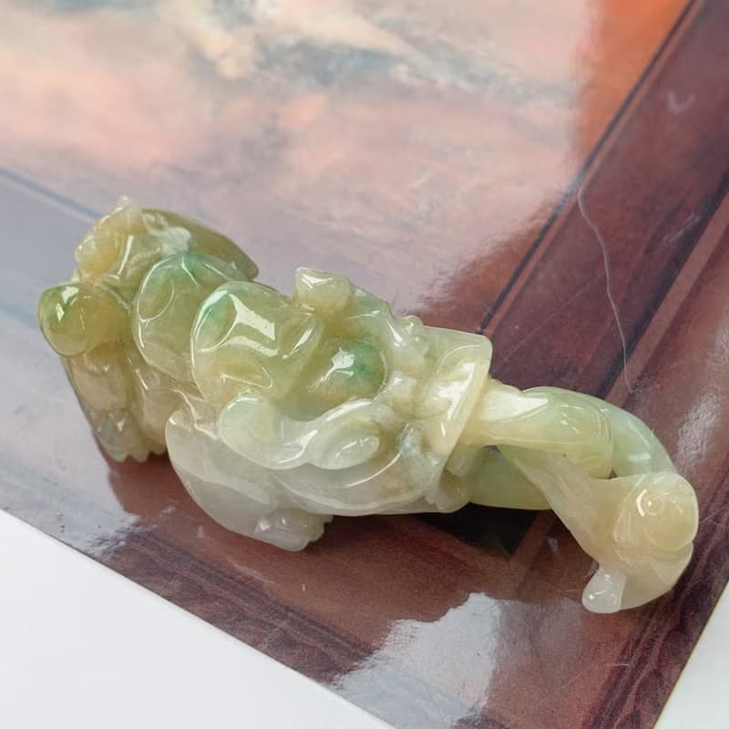 【招財神獸】三彩翡翠貔貅項鍊 | 天然緬甸玉翡翠A貨 | 送禮