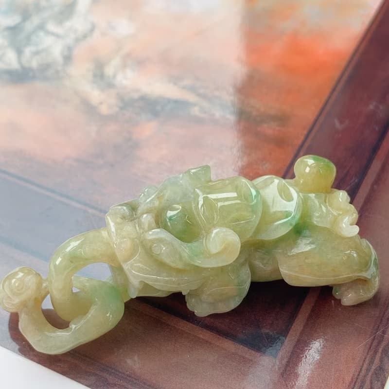 【招財神獸】三彩翡翠貔貅項鍊 | 天然緬甸玉翡翠A貨 | 送禮