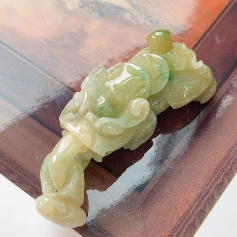 【招財神獸】三彩翡翠貔貅項鍊 | 天然緬甸玉翡翠A貨 | 送禮