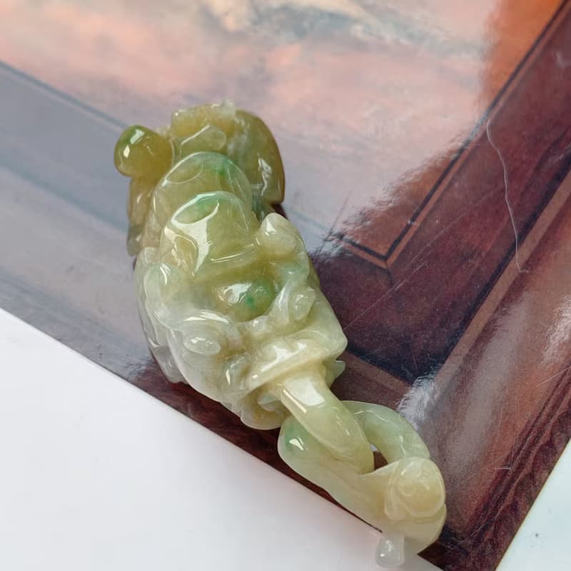 【招財神獸】三彩翡翠貔貅項鍊 | 天然緬甸玉翡翠A貨 | 送禮