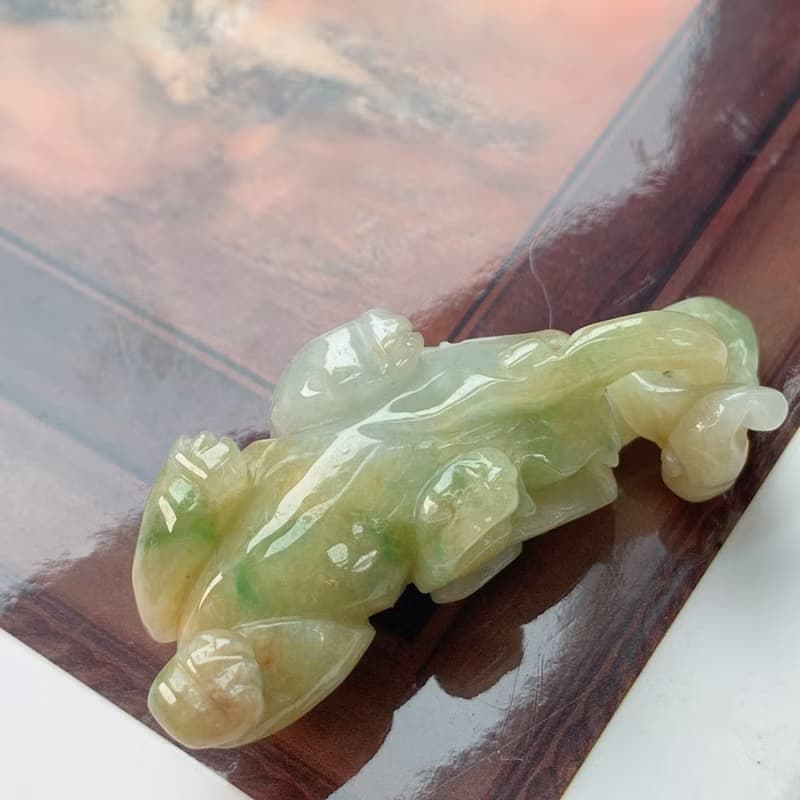 【招財神獸】三彩翡翠貔貅項鍊 | 天然緬甸玉翡翠A貨 | 送禮