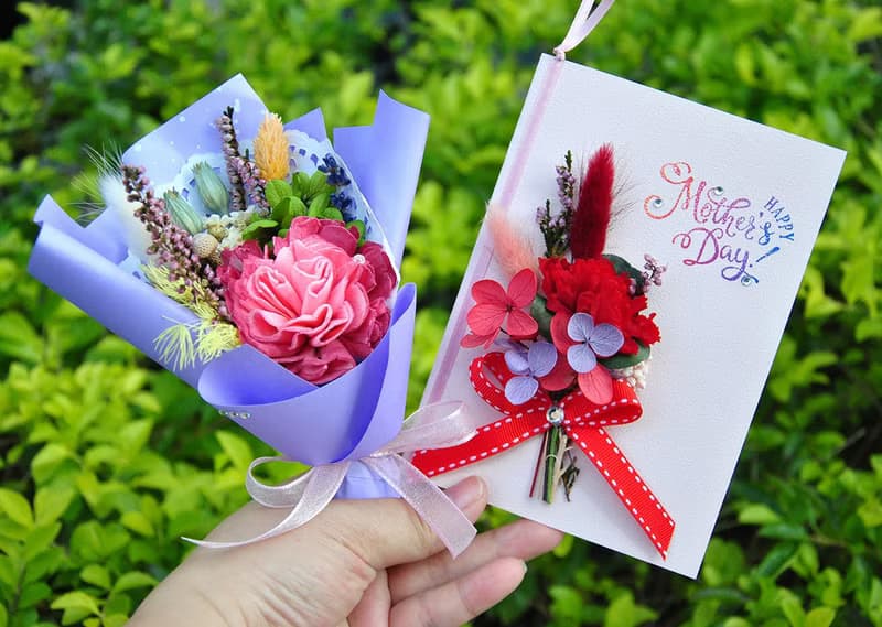 Goody Bag-永生花卡片+擴香花束禮盒(大) 謝師禮物