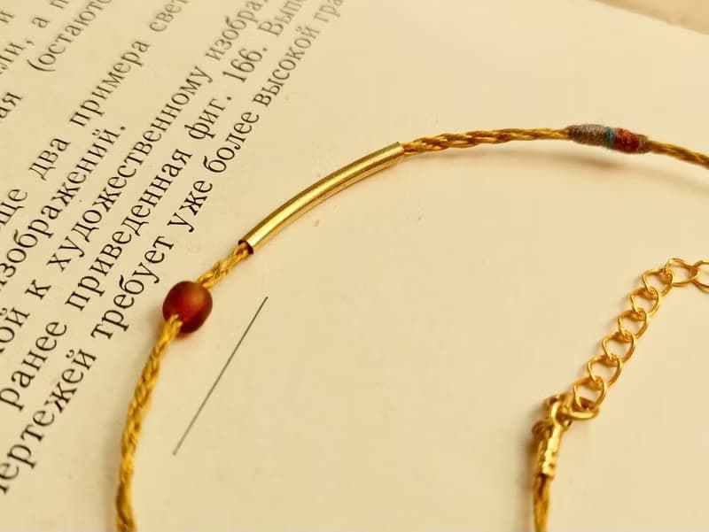 手編雙圈苧麻彩繩手鏈(兩色可選)