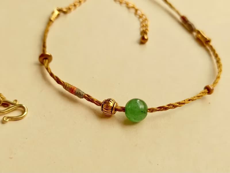 手編雙圈苧麻彩繩手鏈(兩色可選)