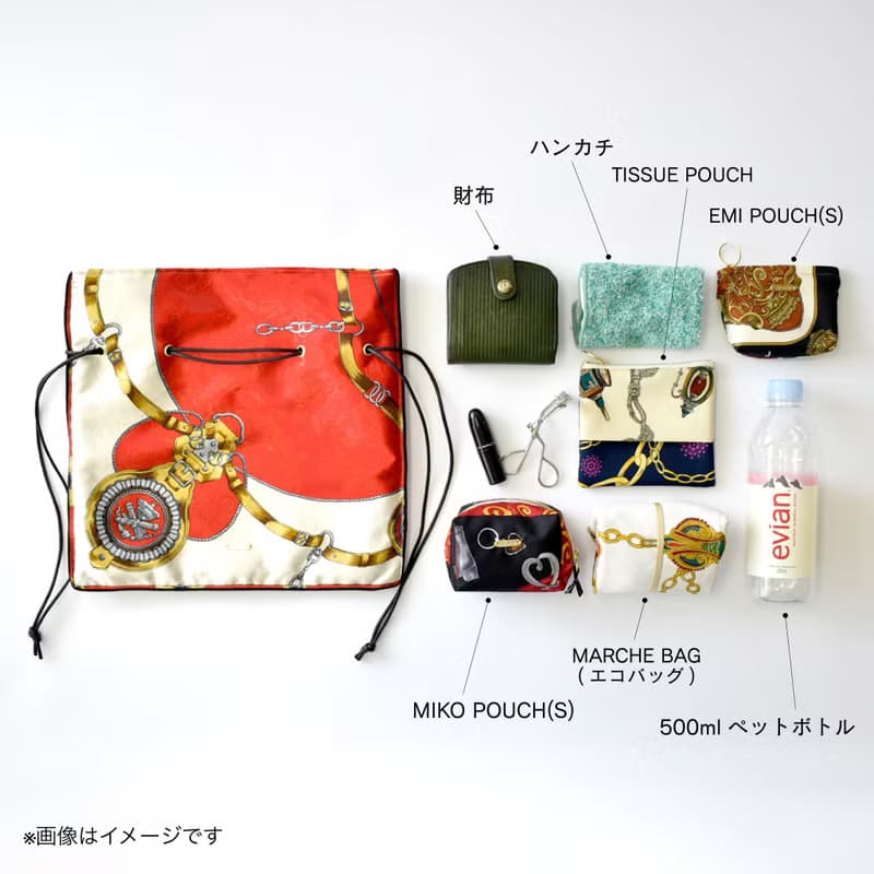 3WAY PIPING BAG 4 types of scarves 日本製造