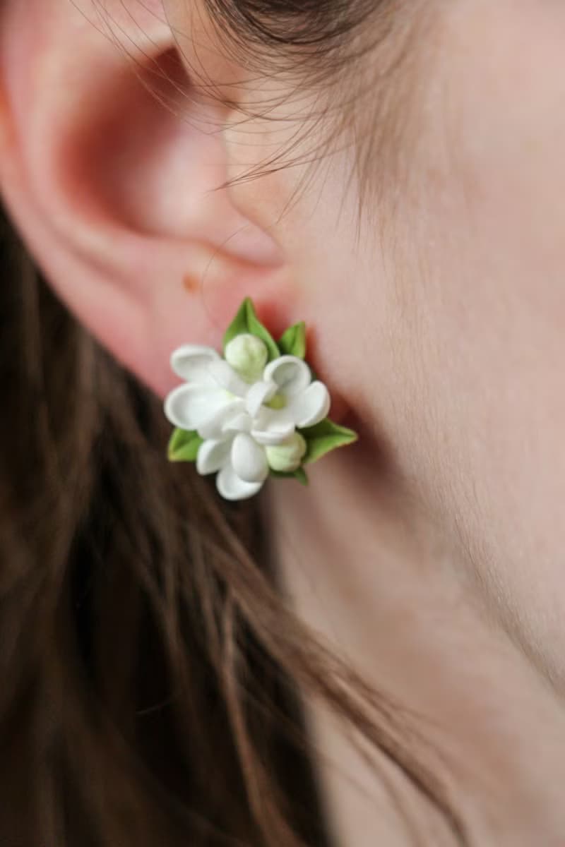 Wedding earrings Flower earrings Gift for girl Cute earrings