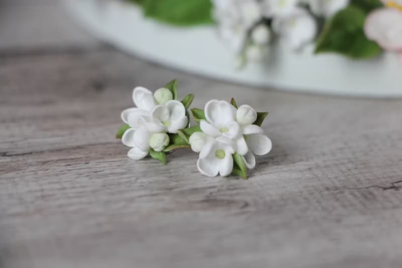 Wedding earrings Flower earrings Gift for girl Cute earrings