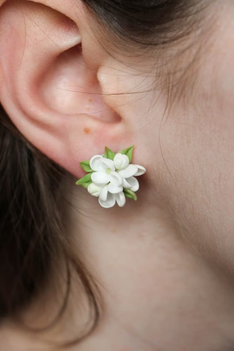 Wedding earrings Flower earrings Gift for girl Cute earrings