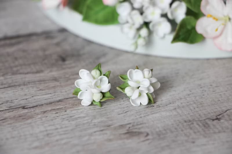 Wedding earrings Flower earrings Gift for girl Cute earrings
