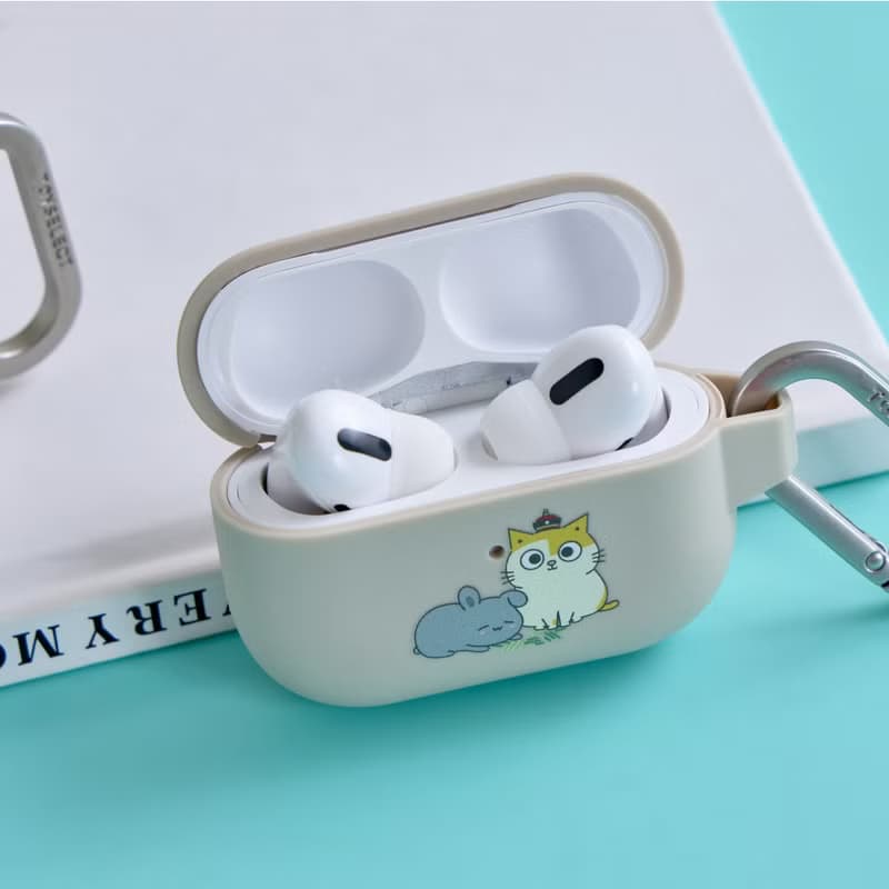 黃阿瑪陪伴灰胖強悍防摔AirPods保護套