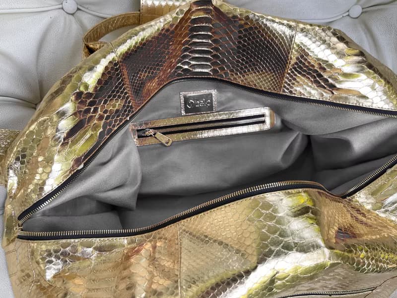 Snakeskin Weekender Duffle Bag Leather Weekender Bag Snakeskin Travel Bag