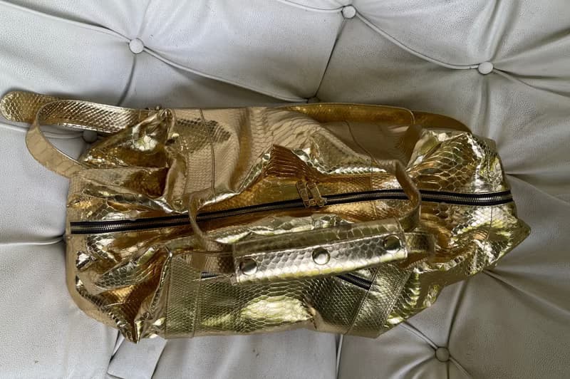 Snakeskin Weekender Duffle Bag Leather Weekender Bag Snakeskin Travel Bag