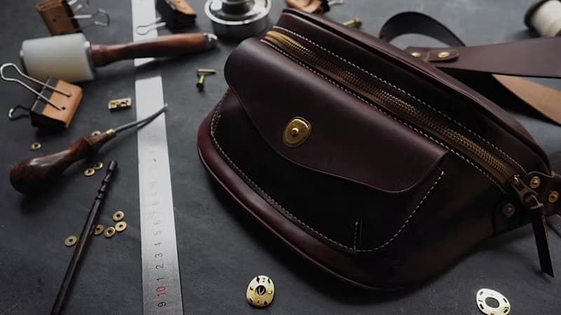 胸包後背包斜挎機車包 純手工復古Horween CXL牛皮 訂製刻字禮物