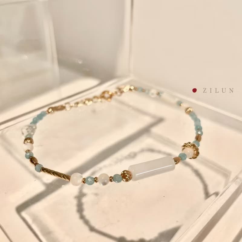 │輕奢│可爾必思 • 海藍寶 • 14K注金 • 14kgf