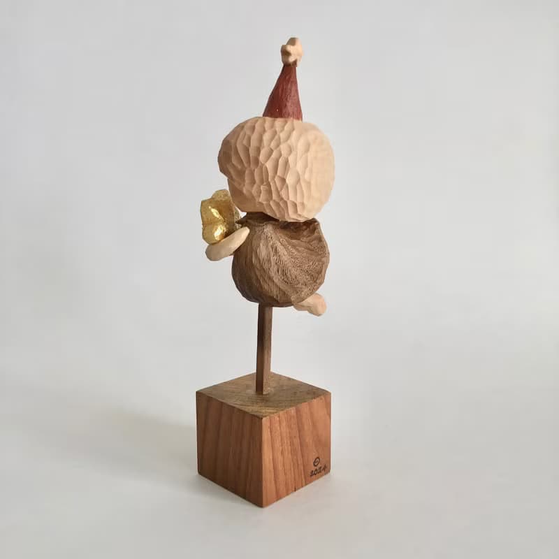 木雕作品 聖誕節的星辰持有者
