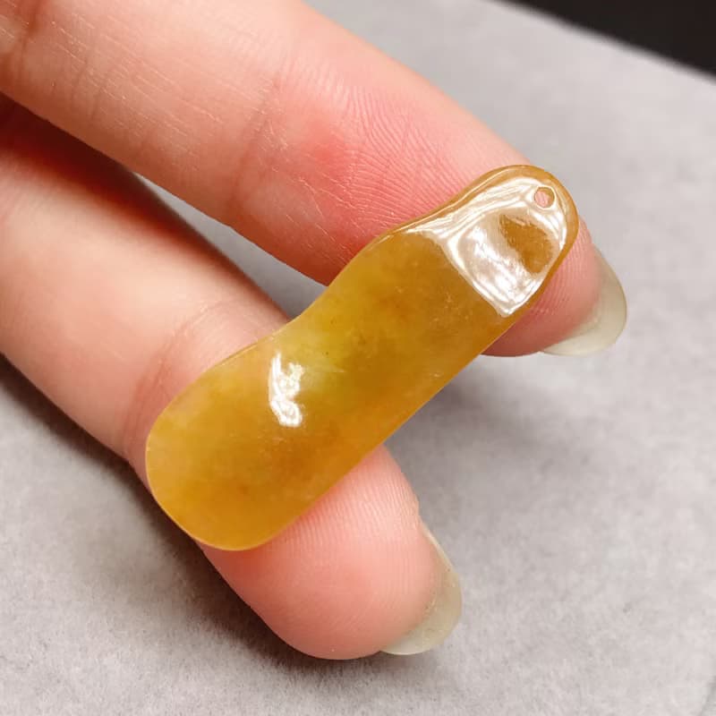 冰黃翡翡翠巧雕蓮花 | 天然緬甸玉A貨翡翠 | 送禮