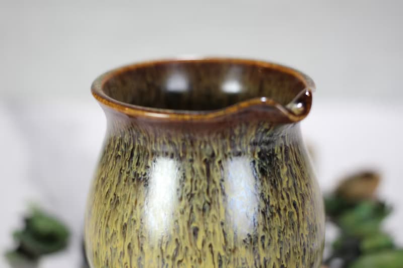 【送禮好物】200ml 天目釉 無把茶海 公道杯 鶯歌葉敏祥作
