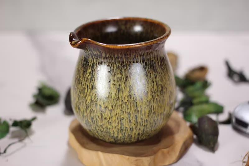 【送禮好物】200ml 天目釉 無把茶海 公道杯 鶯歌葉敏祥作
