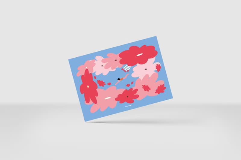 Dive into Flower card (A5/A6)