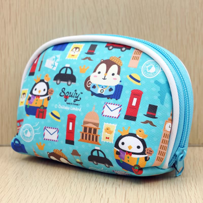 Squly & Friends 貝殼零錢包 (旅行圖案) | 雜物包/錢包/化妝包