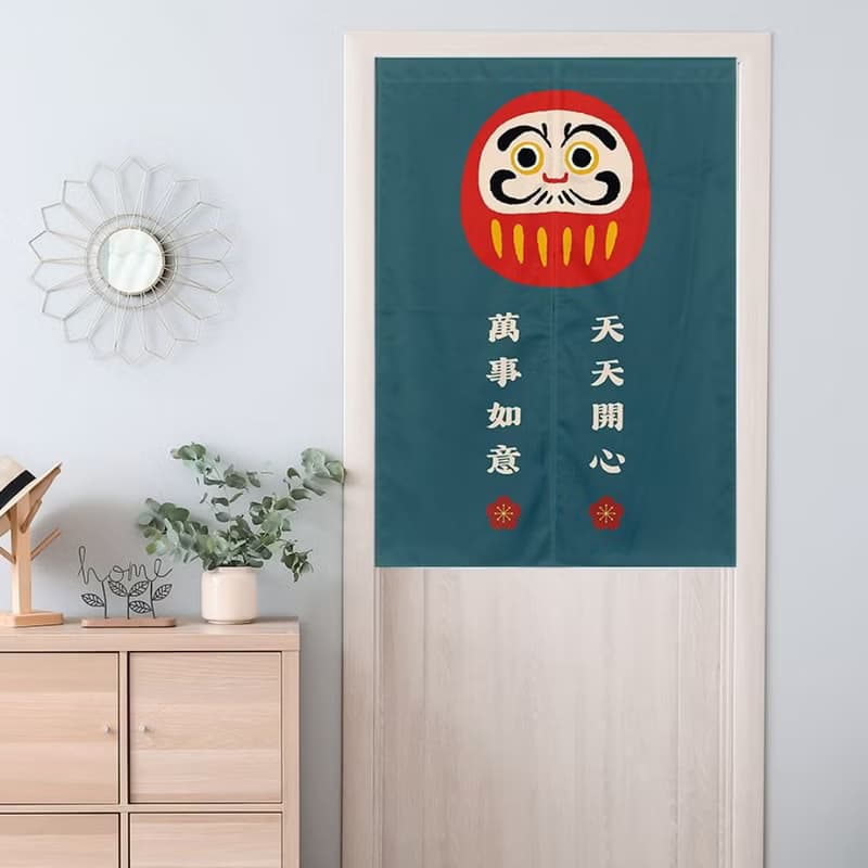 【預購】日系達摩文創門簾-彈性布