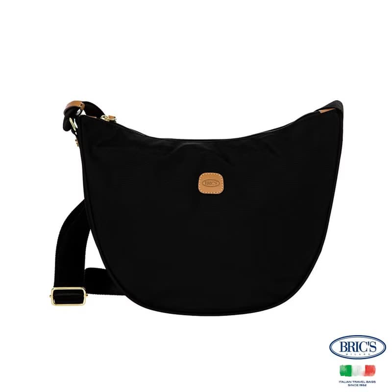 【BRIC' S】X-Bag 半月側背包-黑色