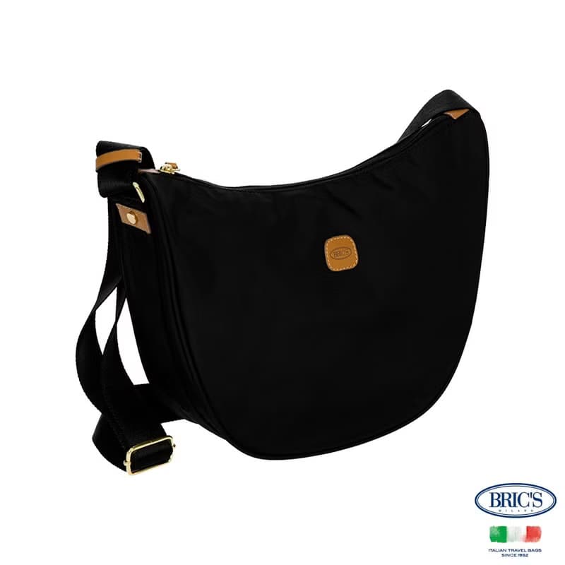 【BRIC' S】X-Bag 半月側背包-黑色