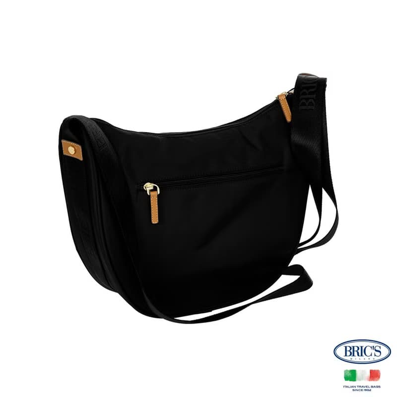 【BRIC' S】X-Bag 半月側背包-黑色