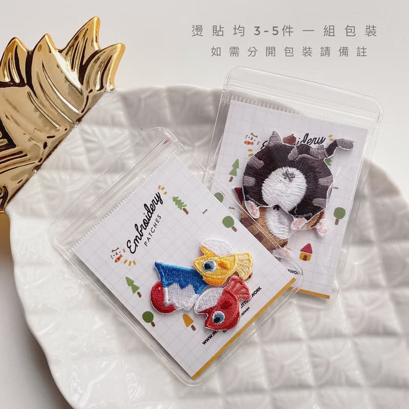 刺繡別針/燙貼 | 貓咪系列 | 招財貓 | Littdlework