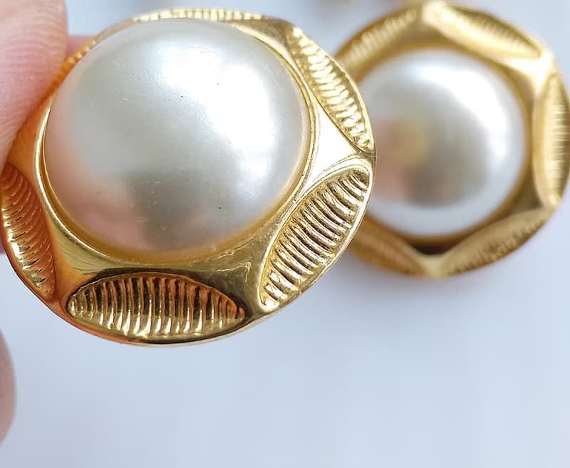 Vintage Jewelry 西洋古董飾品 經典 優雅風格 仿珠 夾式耳環