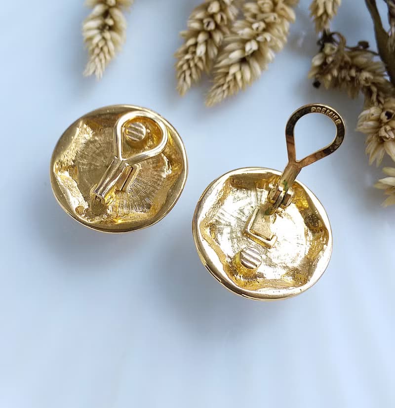 Vintage Jewelry 西洋古董飾品 經典 優雅風格 仿珠 夾式耳環