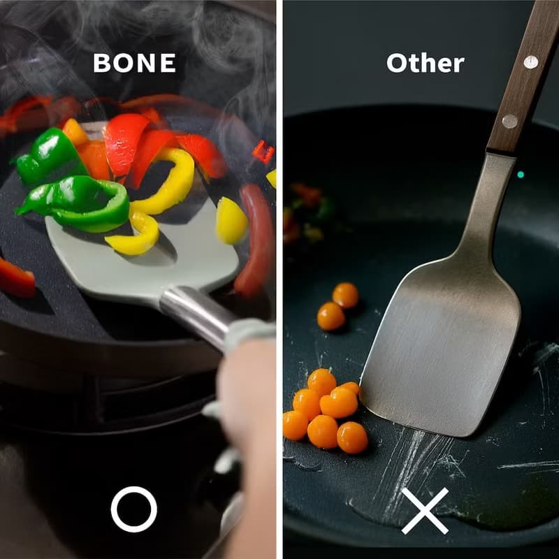 Bone蹦克/不沾鍋造型立掛廚具3件組 鍋鏟 湯杓 漏杓 食品級耐高溫