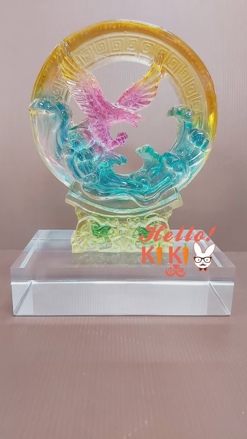 琉璃 水晶 直上青雲  開幕禮物 升遷送禮 退休送禮 新婚禮物 新居