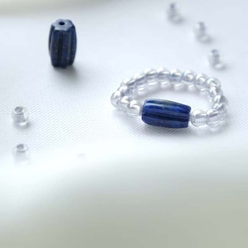 【蒼】青金石能量水晶戒指│Septetone原創明幻系列│開運財運