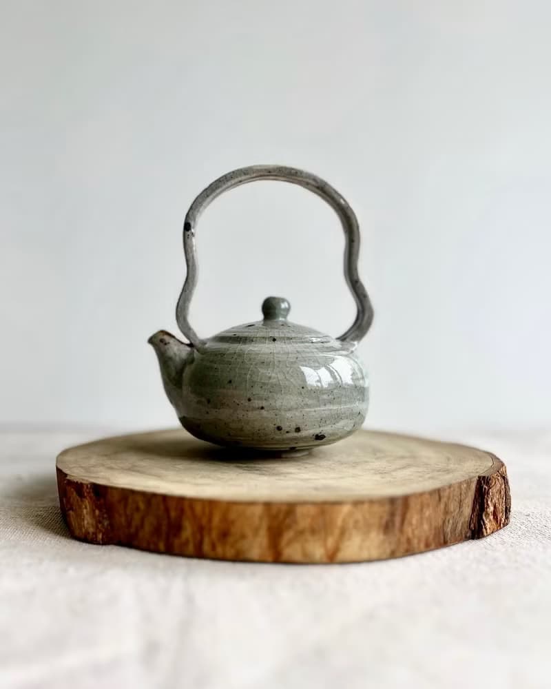 藍灰天 提樑壺 | 陶茶具