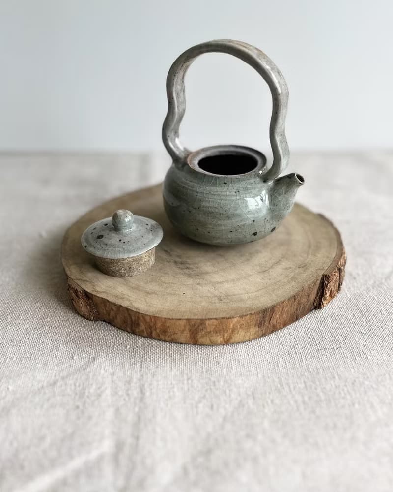 藍灰天 提樑壺 | 陶茶具