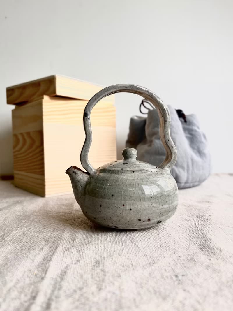 藍灰天 提樑壺 | 陶茶具