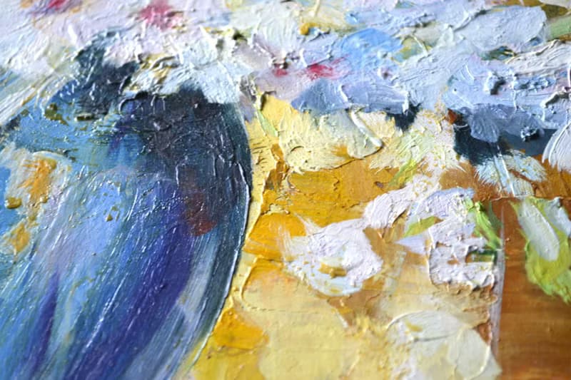 Gladiolus Painting Bouquet Oil Artwork Floral Art Flower Oil Painting