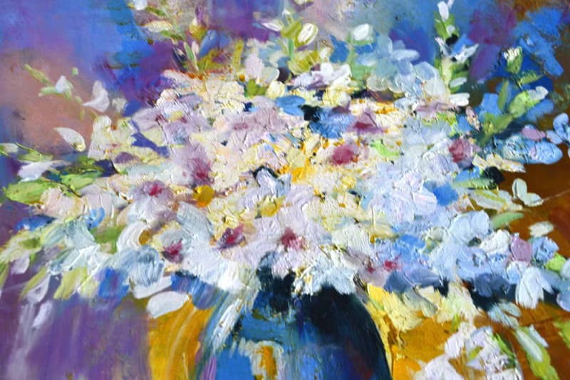 Gladiolus Painting Bouquet Oil Artwork Floral Art Flower Oil Painting