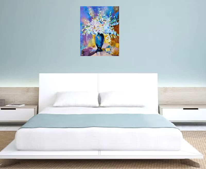 Gladiolus Painting Bouquet Oil Artwork Floral Art Flower Oil Painting