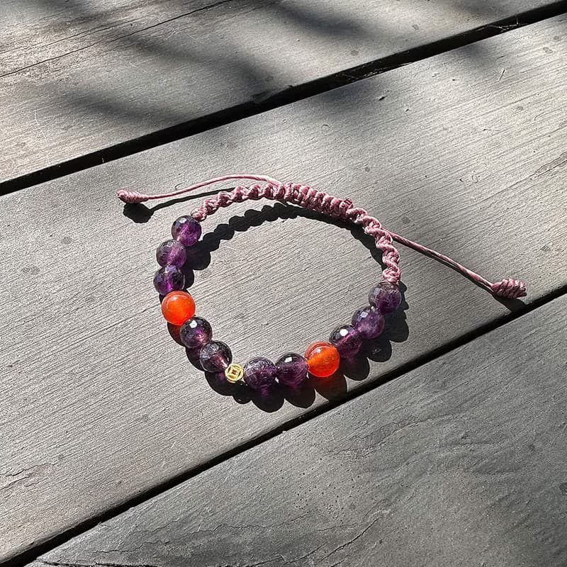 設計師手創編織蠟線手鍊 | 九紫離火開運手鍊