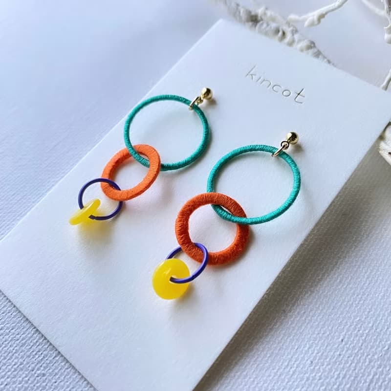 コネクト ピアス・イヤリング【グリーン】