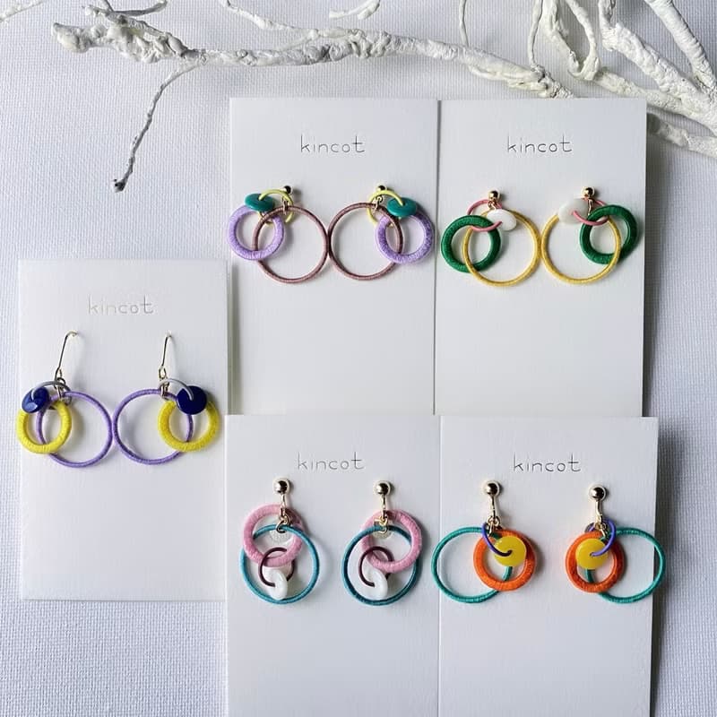 コネクト ピアス・イヤリング【グリーン】