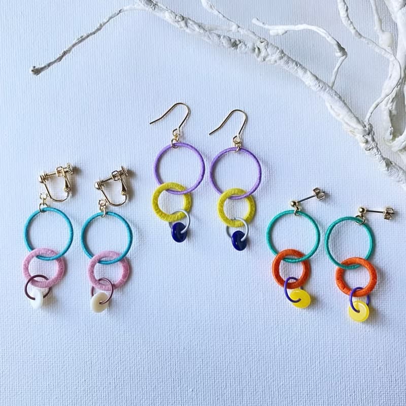 コネクト ピアス・イヤリング【グリーン】